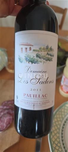 Bordéus Pauillac Domaine Les Sadons 2011
