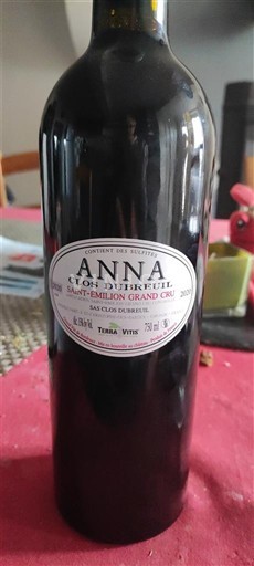 Bordeaux Saint-Émilion Grand Cru Clos Dubreuil Anna 2020