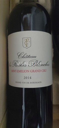 Bordeaux Saint-Émilion Grand Cru Grand Cru Château Les Roches Blanches 2014