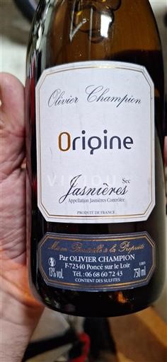Valle della Loira Jasnières Olivier Champion Origine 2022