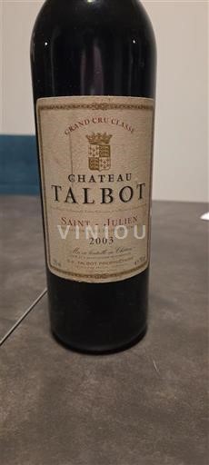 Bordéus Saint-Julien Grand Cru Château Talbot 2003