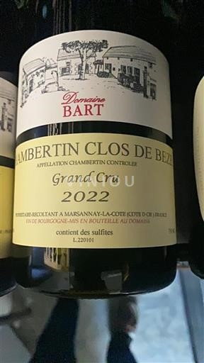 Burgund Chambertin Grand Cru Domaine Bart Chambertin Clos de B%c3%a8ze 2022