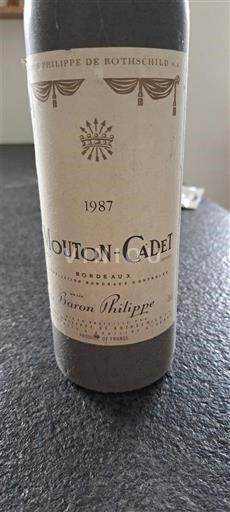 Vins Bordeaux Baron Philippe de Rothschild - Mouton Cadet - 1987