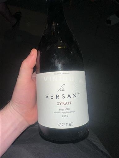 Languedoc et Roussillon Pays d'oc Les Vignobles Foncalieu Le Versant Syrah 2023