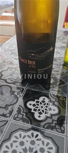 Alsace Muscat Vendanges Tardives Francis Beck & fils Vendanges Tardives 2017