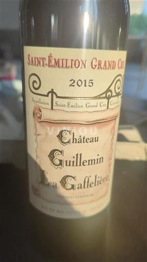 Burdeos Saint-Émilion Gran Cru Grand Cru Château Guillemin La Gaffelière 2015