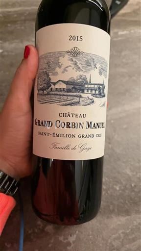 Bordeaux Saint-Émilion Grand Cru Grand Corbin Manuel 2015
