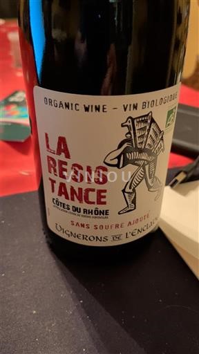 Thung lũng Rhône Côtes-du-rhône Vignerons de l'Enclave La Résistance Không niên vụ