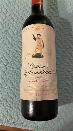 Bordeaux Pauillac Grand Cru Château Armailhac 1989
