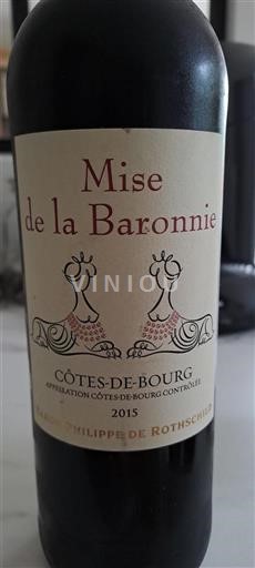 Burdeos Côtes-de-bourg Baron Philippe de Rothschild Mise de la Baronnerie 2015