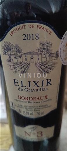 Bordeaux Guirognet Frères Elixir de Gravaillac 2018