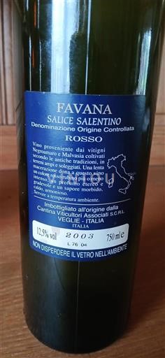 Puglia Salice Salentino Favana 2003