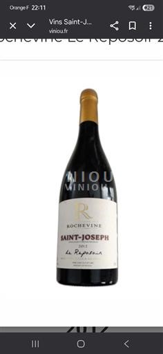 Vin Rouge sec Le Reposoir Domaine Rochevine 2023 France Vallée du Rhône Saint-Joseph AOC