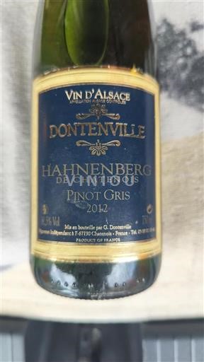 Alsace Grand Cru Dontenville Hahnenberg de Châtenois 2012