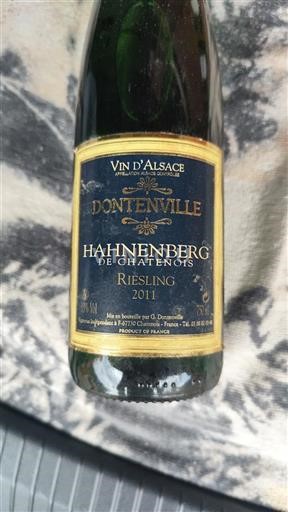 Alsace Grand Cru Dontenville Hahnenberg de Chatenois 2011