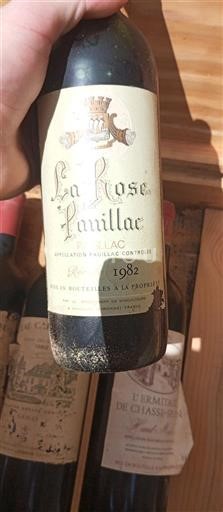 Bordéus Pauillac La Rose Pauillac Réserve 1982