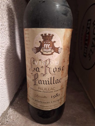Bordeaux Pauillac La Rose Pauillac Réserve 1982