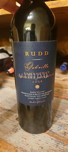 Kalifornialaiset AVA:t Napa Valley Rudd Samantha's Cabernet Sauvignon 2008