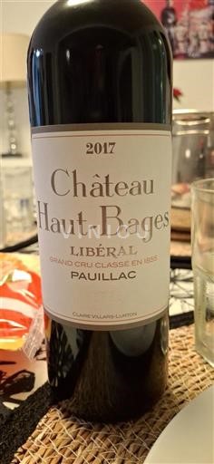 Bordeaux Pauillac Grand Cru Château Haut-Bages Libéral 2017