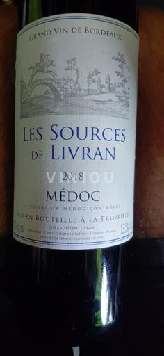 Bordeaux Médoc Château Livran Les Sources de Livran 2018