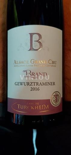 Alsace Alsace Grand Cru Grand Cru Cave de Turckheim Brand Gewurztraminer 2016
