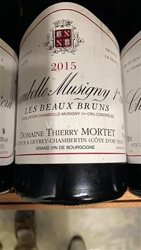 Borgogna Chambolle-Musigny Premier Cru Domaine Thierry Mortet Les Beaux Bruns 2015