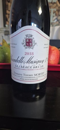 Borgogna Chambolle-Musigny Premier Cru Domaine Thierry Mortet Les Beaux Bruns 2018
