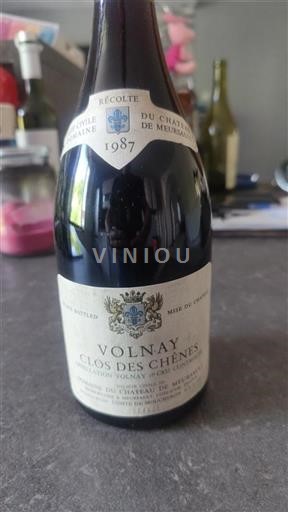 Bourgogne Volnay Premier Cru Château Meursault Clos des Chênes 1987