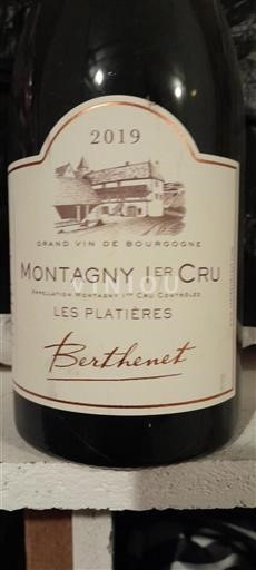 Burgundi Määrittelemätön Premier Cru Berthenet Les Platières 2019