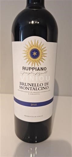 Tuscan Wines Brunello di Montalcino Ruppiano 2018