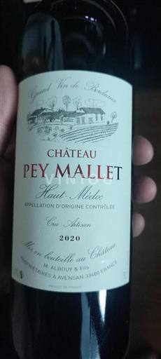 Bordeaux Haut-Médoc Château Pey Mallet 2020