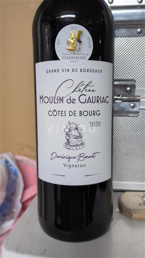 Bordéus Côtes-de-bourg Château Moulin de Gauriac 2020