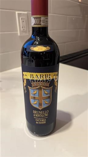 Tuscan Wines Brunello di Montalcino Fattoria dei Barbi 2016