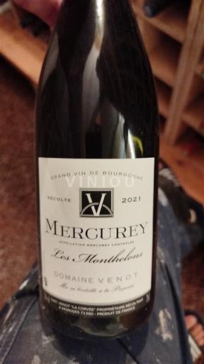 Burgundi Mercurey Domaine Venot Les Monthelons 2021