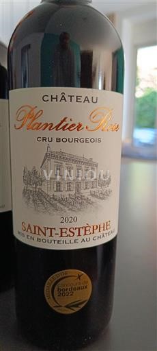 Bordeaux Saint-Estèphe Cru Bourgeois Château Plantier Rose 2020