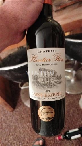 Burdeos Saint-Estèphe Cru Bourgeois Château Plantier Rose 2020