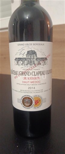 Bordeaux Haut-Médoc Cru Bourgeois Château Grand Clapeau Olivier 2014