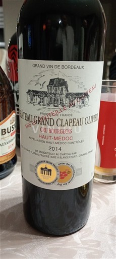Bordeaux Haut-Médoc Cru Bourgeois Château Grand Clapeau Olivier 2014