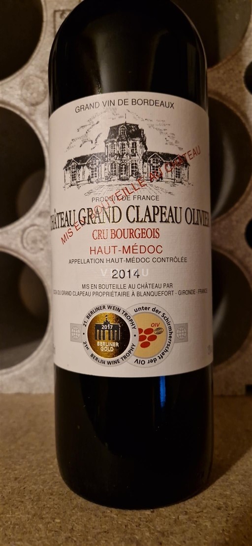 Burdeos Haut-Médoc Cru Bourgeois Château Grand Clapeau Olivier 2014