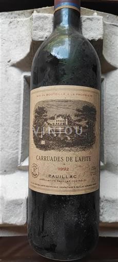 Burdeos Pauillac Château Lafite Rothschild Carruades de Lafite 1992