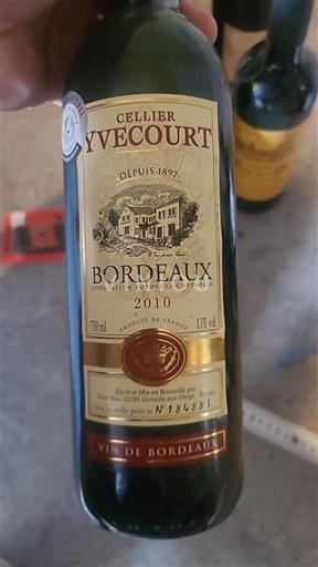Bordeaux Yvecourt Cellier Yvecourt 2010