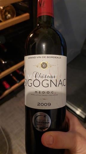Bordéus Médoc Château Sigognac 2009
