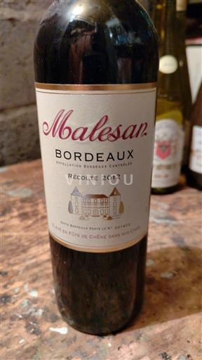 Bordeaux Malesan 2012