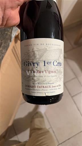 Burgundi Määrittelemätön Premier Cru Domaine Tatraux Jean et Fils Vieilles Vignes 2023