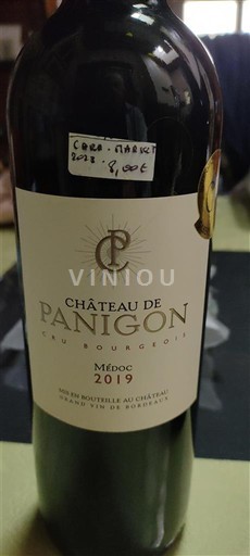 Bordeaux Médoc Cru Bourgeois Château Panigon 2019