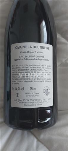 Rhônetal Châteauneuf-du-Pape Domaine La Boutinière Rouge Tradition 2022