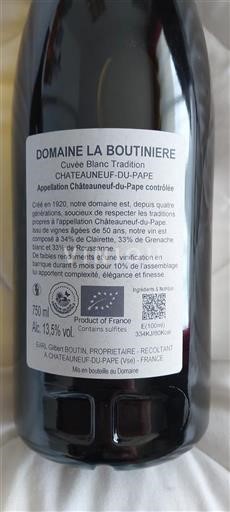 Rhônetal Châteauneuf-du-Pape Domaine La Boutinière Blanc Tradition 2024