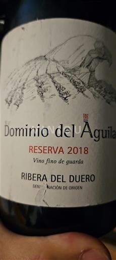 Castilien og León Ribera del Duero Dominio del Águila Reserva 2018