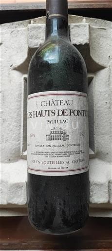 Bordéus Pauillac Château Les Hauts de Pontet 1991