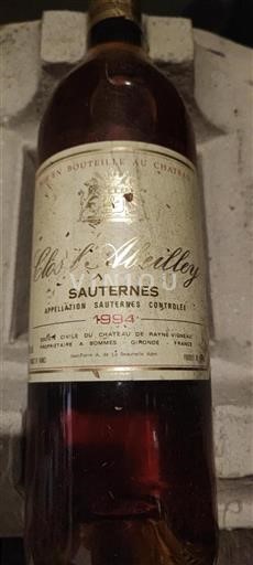 Bordeaux Sauternes Clos l'Abeilley 1994
